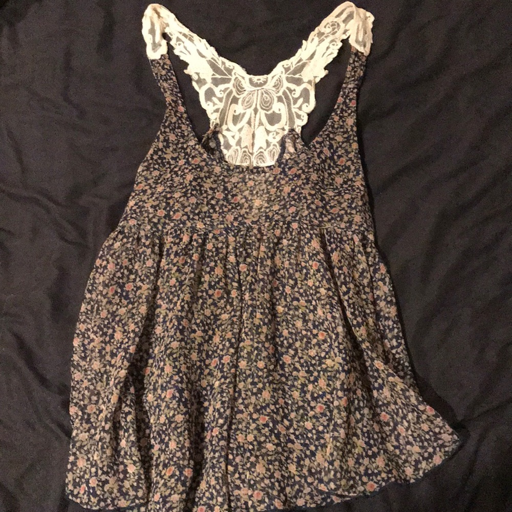 Floral see through top